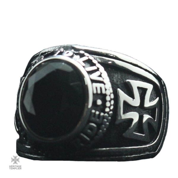 bague-templier-live-to-ride-noire-1 Bague Templier Live to Ride en noir