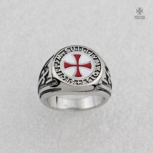 Chevalière Templier avec symbole historique