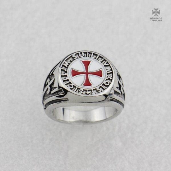 Chevalière Templier avec symbole historique