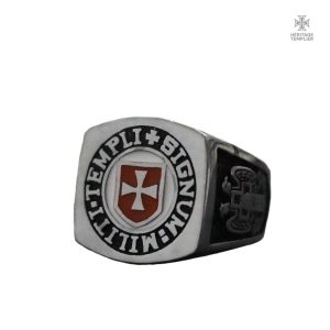 Bague Templier Militia Templi en métal décoratif
