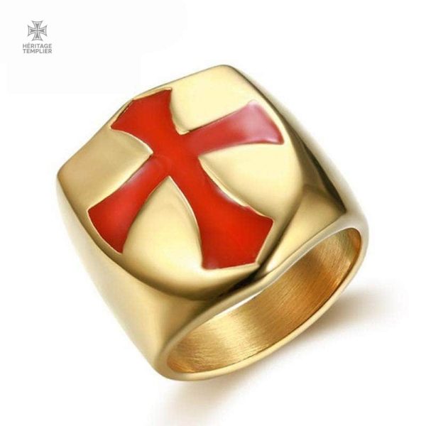 bague-templier-or-1 Bague Templier en or avec croix des Templiers
