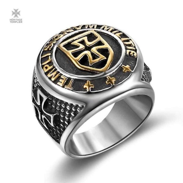 Bague Templi en argent au design Templier