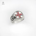 Bague Templiers avec motif historique unique