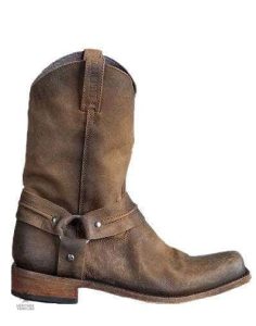 Bottes Templier en Cuir Marron, Élégance et Robustesse