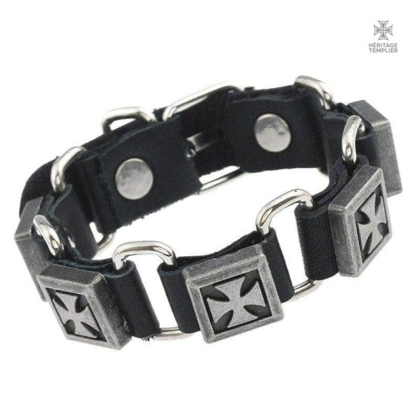 bracelet-croix-de-malte-1 Bracelet Templier Ordre de Malte en cuir