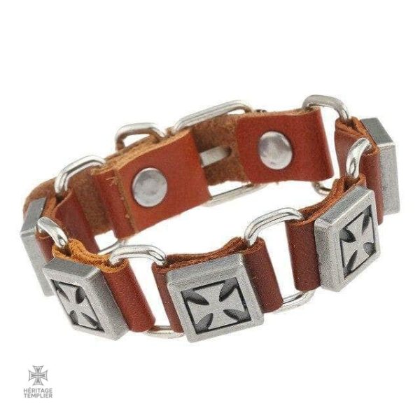 Bracelet Templiers avec symbole de l'Ordre de Malte