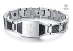 Bracelet Templier Argent avec motif de bouclier de l'Ordre