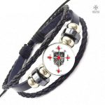 Bracelet Templier avec motif de Bouclier du Christ