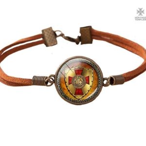 Bracelet Templier avec symbole du Bouclier du Temple