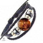 Bracelet Templier Commandant en cuir et métal