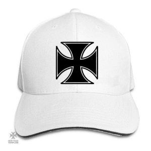 Casquette Templier avec Croix des Templiers Blanche