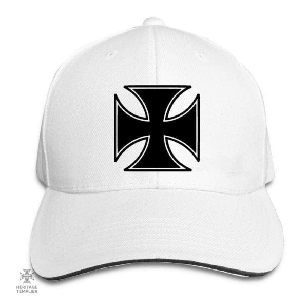 casquette-templier-croix-des-templiers-blanche-1 Casquette Templier avec Croix des Templiers Blanche