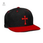 Casquette Templier noir et rouge
