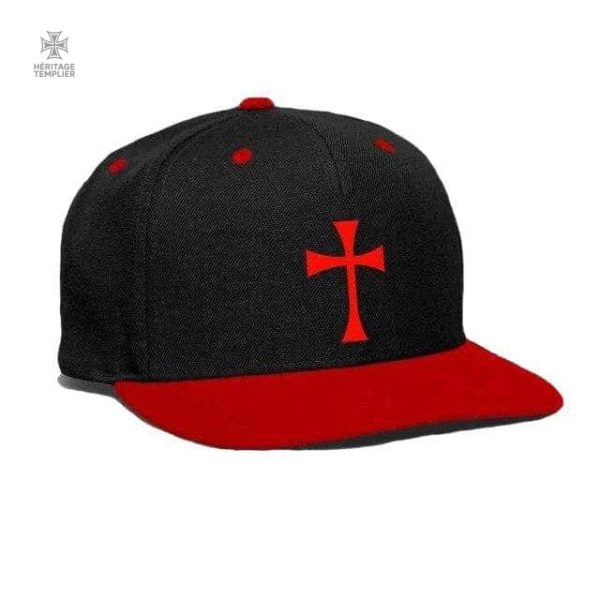 casquette-templier-noir-et-rouge-1 Casquette Templier noir et rouge