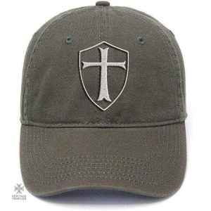 Casquette Templier verte en tissu durable pour un style unique