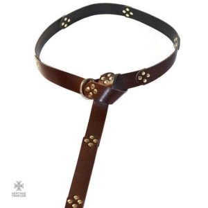 Ceinture Templier marron avec boutons