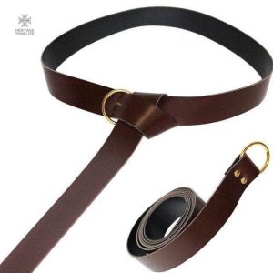 Ceinture Templier marron en cuir authentique
