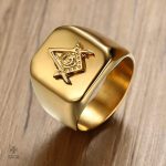 Bague maçonnique en design élégant et symbolique