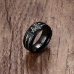 Bague maçonnique sur le thème de l'impartialité, design élégant