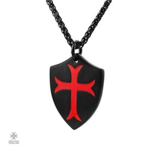 Pendentif Templier Croix Templière en noir