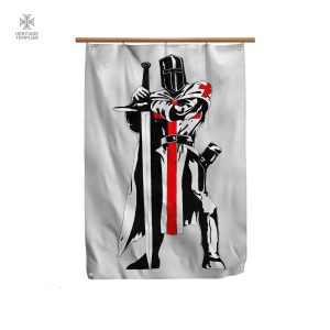 Drapeau Templiers Soldat du Temple en tissu résistant