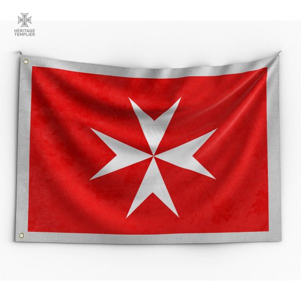 drapeau-croix-de-malte-1 Drapeau Templier de l'Ordre de Malte, symbole historique
