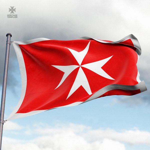 Drapeau Templiers, emblème de l'Ordre de Malte en version classique