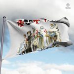 Bannière des Templiers - Décoration historique et emblématique