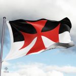 Drapeau Templier en représentation iconique et distincte