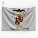 Drapeau Templier avec Badge Teutonique - Symbole historique