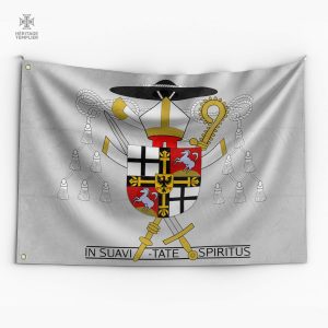 Drapeau Templier avec Badge Teutonique - Symbole historique