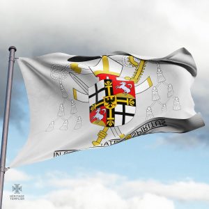 Drapeau Templiers - Design distinctif avec badge emblématique