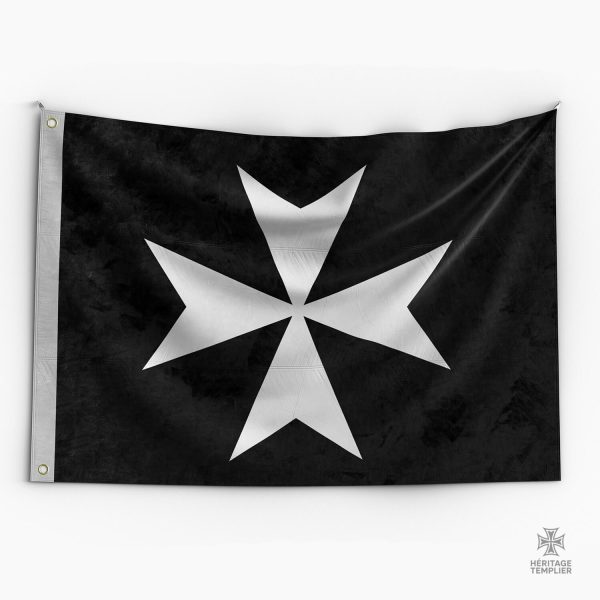 drapeau-templier-croix-maltaise-1 Drapeau Templier avec Croix Maltaise