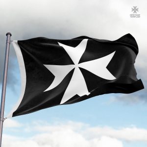 Drapeau symbolique des Templiers avec motif distinctif