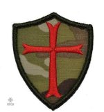 Écusson Templier Bouclier Militaire en tissu résistant