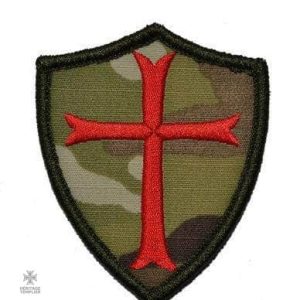 Écusson Templier Bouclier Militaire en tissu résistant