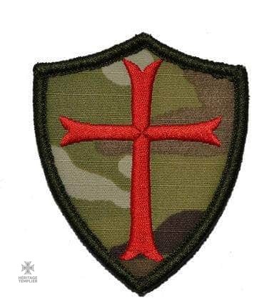 Écusson Templier Bouclier Militaire en tissu résistant