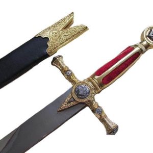 Épée Maçonnique Conquérant en décoration templière
