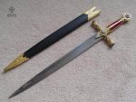 Détails de l'épée maçonnique pour collectionneurs templiers