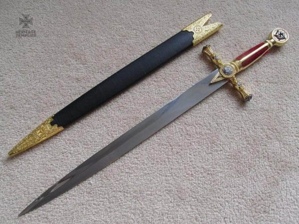 Détails de l'épée maçonnique pour collectionneurs templiers