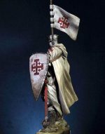 Figurine représentant un Templier emblématique de l'histoire