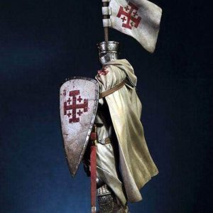 Figurine représentant un Templier emblématique de l'histoire