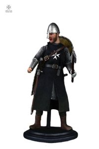 Figurine Templier - Chevalier Hospitalier en position de combat