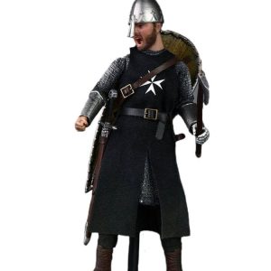 Figurine Templier - Chevalier Hospitalier en position de combat