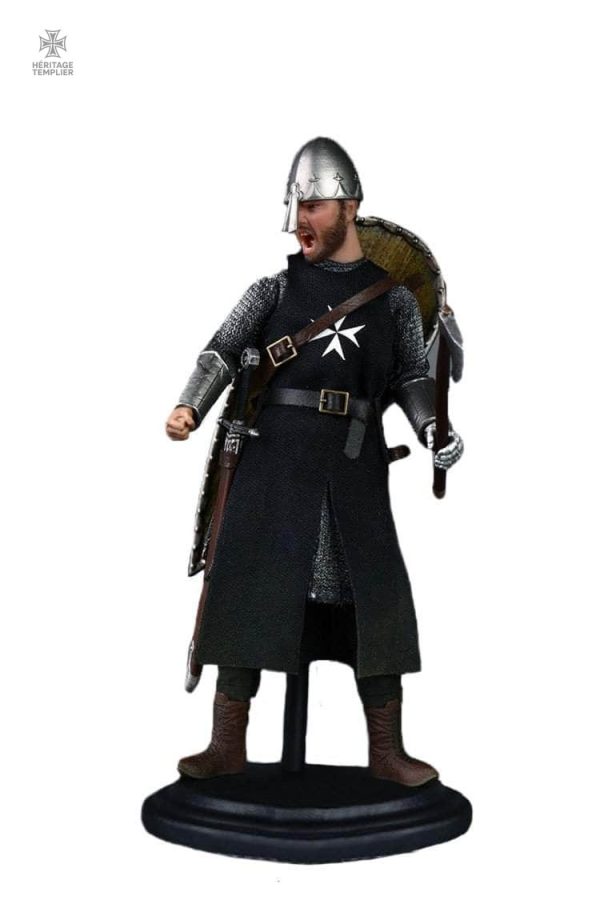 figurine-chevalier-hospitalier-1 Figurine Templier - Chevalier Hospitalier en position de combat