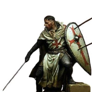Figurine Templier Dernier Rempart, héros en armure détaillée