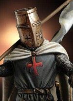 Détails de la figurine Templier, armure et bouclier noirs