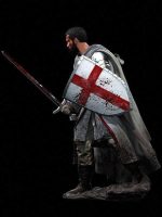 Figurine Templier : guerrier médiéval avec armure distinctive
