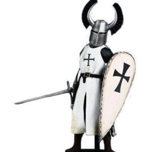 Figurine Chevalier Teutonique en armure de Templier