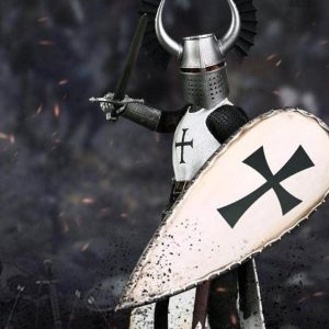 Modèle de figurine Templier, représentant un chevalier teutonique